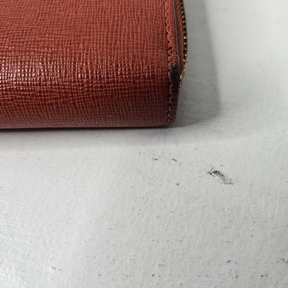 Furla Red Textured Wallet - Picture 7 of 9